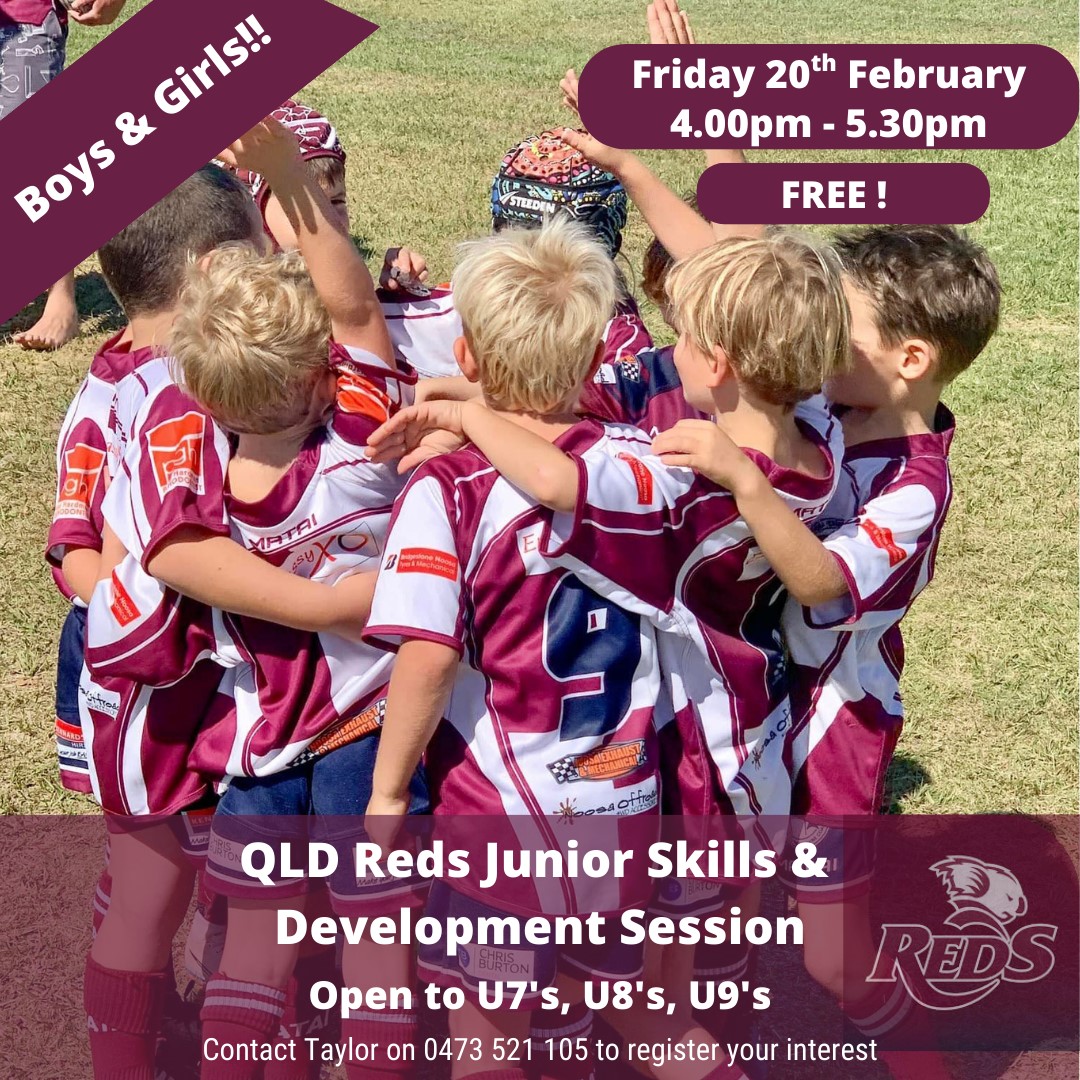 Free QLD Reds Kids Skills and Development Session